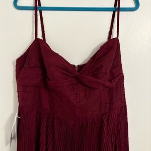Azazie Strapless Burgundy Dress